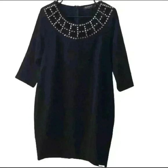 RINASCIMIENTO BLACK DRESS  STUDDED SIZE SMALL - Picture 4 of 10